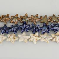 Lampwork Beads, Starfish, more colors for choice, 36x37-38x14-17mm, Hole:Approx 3mm, Approx 12PCs/Strand, Sold Per Approx 15.5 Inch Strand