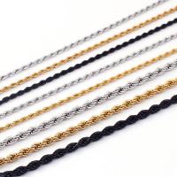 Stainless Steel Chain Necklace, plated, French Rope Chain & different size for choice & for man, more colors for choice, Sold By Strand