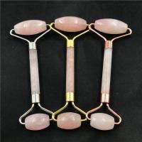 Massage Jewelry Rose Quartz with Zinc Alloy plated polished Sold By PC