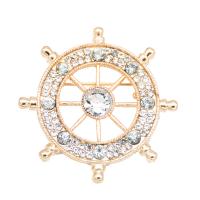 Zinc Alloy Brooches plated fashion jewelry & with rhinestone nickel lead & cadmium free Sold By Lot