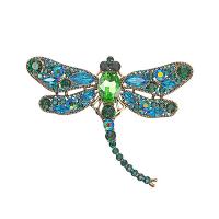 Zinc Alloy Brooches plated fashion jewelry & for woman & with rhinestone green nickel lead & cadmium free Sold By Lot