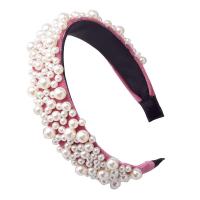 Haarbanden, Doek, met Plastic Pearl, voor vrouw, meer kleuren voor de keuze, 30x150mm, Verkocht door PC