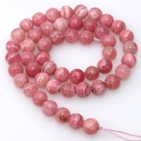 Rodonit perle, Krug, uglađen, možete DIY & različite veličine za izbor, crven, 390mm, 5pramenovi/Lot, Prodano By Lot