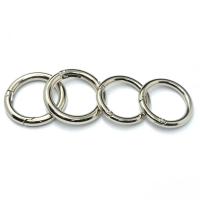 Zinc Alloy Spring Ring Clasp Donut plated metallic color plated Sold By Lot