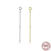 Argent sterling 925 collier de chaîne, Placage, chaîne ovale & styles différents pour le choix, Vendu par brin