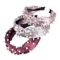 Banda del Pelo, paño, con Perlas plásticas, para mujer, más colores para la opción, 60x130mm, Vendido por UD