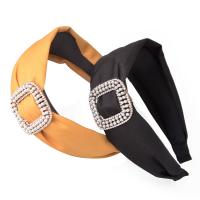 Banda del Pelo, paño, con Perlas plásticas, para mujer & con diamantes de imitación, más colores para la opción, 60x125mm, Vendido por UD