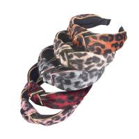 Bandeaux pour les cheveux, tissu, impression, pour femme & motif léopard, plus de couleurs à choisir, 50x130mm, Vendu par PC