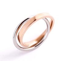 Titantium Steel δάχτυλο του δακτυλίου, Titanium Steel, επιχρυσωμένο, διαφορετικό μέγεθος για την επιλογή & για τη γυναίκα, περισσότερα χρώματα για την επιλογή, 6mm, Sold Με PC