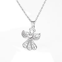 Cubic Zirconia Micro Pave 925 Sterling Silver Pendant Angel platinum plated micro pave cubic zirconia & hollow Sold By PC