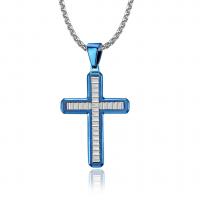 Stainless Steel Cross Pendants, plated, fashion jewelry & Unisex, more colors for choice, 29x43mm, Sold By PC
