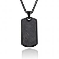 Jóias Pingentes de aço inoxidável, banhado, joias de moda & para o homem, preto, 21x43mm, vendido por PC