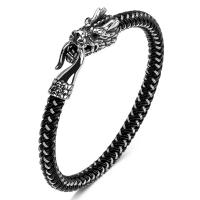 Titanium Steel Bracelet & Bangle, fashion jewelry, black, Sold By PC