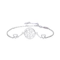 925 Sterling Silver Bangle Bracelet Tree platinum plated oval chain & for woman & hollow Sold Per Approx 8.85 Inch Strand
