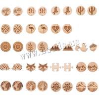 Wood Earring, different styles for choice & for woman, brown, Sold By Pair
