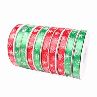 Christmas Ribbons, Polyester, durable & Christmas Design & fashion jewelry, more colors for choice, 10mm, 6Spools/Lot, Sold By Lot