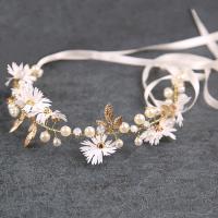 Headband Zinc Alloy with Glass Pearl fashion jewelry & for woman & with rhinestone 300mm Sold By PC