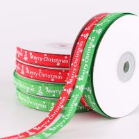 Christmas Ribbons, Polyester, Christmas Design & fashion jewelry, more colors for choice, 22000x10mm, 6Spools/Lot, Sold By Lot