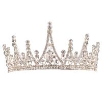 Bridal Tiaras, Tibetan Style, plated, for woman & with rhinestone, nickel, lead & cadmium free, 150x70mm, Sold By PC