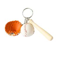 Bag Purse Charms Keyrings Keychains PU Leather Baseball plated fashion jewelry & Unisex Sold By PC