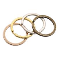 Željezni splitski prsten, Željezo, Uštipak, pozlaćen, možete DIY, više boja za izbor, nikal, olovo i kadmij besplatno, 30mm, Prodano By PC