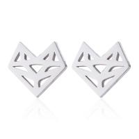 Stainless Steel Stud Earrings, plated, fashion jewelry & for woman, more colors for choice, 5x5x5cm, Sold By Pair