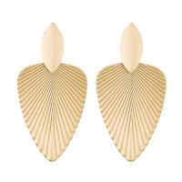 Tibetan Style Drop Earrings, Leaf, gold color plated, fashion jewelry & for woman, nickel, lead & cadmium free, 72x38mm, Sold By Pair