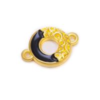 Brass Jewelry Connector, Donut, plated, DIY & enamel & hollow, more colors for choice, 20x14mm, 10PCs/Lot, Sold By Lot
