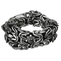 Bijoux bracelet en acier inoxydable, pour homme & noircir, 12.50mm, Vendu par Environ 24 pouce brin