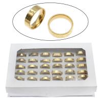Stainless Steel Finger Ring, plated, mixed ring size & Unisex & different styles for choice, more colors for choice, US Ring Size:7-12, 36PCs/Box, Sold By Box