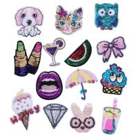 Sewing on Patch, Sequins, durable & Can be ironed & different styles for choice, more colors for choice, 10PCs/Bag, Sold By Bag