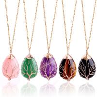 Tibetan Style Jewelry Necklace, Tree, gold color plated, for woman, more colors for choice, nickel, lead & cadmium free, 42mm, Sold By Strand