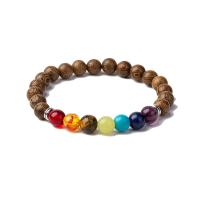 Gemstone Bracelets Natural Stone with Wenge & Zinc Alloy Unisex multi-colored Sold By Lot