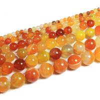 Achat Perlen, verschiedene Größen vorhanden, gelb, 400mm, 2SträngeStrang/Menge, verkauft von Menge