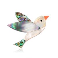 Broches de liga de zinco, Concha alabone, Pássaro, joias de moda & para mulher, 40x46mm, vendido por PC