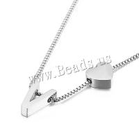 Edelstahl Schmuck Halskette, Alphabet-Buchstabe, plattiert, Kastenkette & für Frau, keine, 1.20mm, Länge ca. 19.6 ZollInch, verkauft von PC