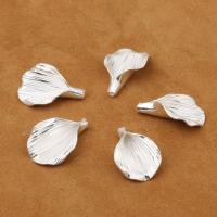 925 Sterling Silver Beads, Leaf, plated, DIY, 13x13mm, Hole:Approx 1-3mm, Sold By PC