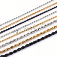 Stainless Steel Chain Necklace plated French Rope Chain & Unisex Sold By Strand