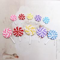 Food Resin Cabochon, Polymer Clay, Lollipop, Mini & cute & DIY & different size for choice, more colors for choice, 10PCs/Bag, Sold By Bag