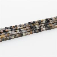 Picasso Jasper Beads, Square, polished, DIY, mixed colors, 4x4mm, Length:Approx 15.35 Inch, Approx 5Strands/Lot, Sold By Lot