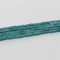 Perles turquoises, turquoise, rectangle, poli, DIY, bleu turquoise, 4x13mm, Longueur:Environ 15.35 pouce, 5Strandstoron/lot, Vendu par lot
