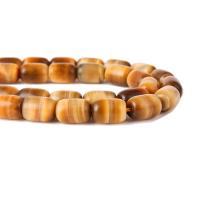 Natural Tiger Eye Beads Drum DIY Sold Per Approx 15.4 Inch Strand
