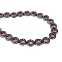Nicht-magnetische Hämatit Perlen, Kreisring, DIY & verschiedene Größen vorhanden, schwarz, verkauft per ca. 15.4 ZollInch Strang