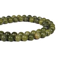 Natural Jade Beads, Southern Jade, Round, DIY & different size for choice, green, Sold Per Approx 15 Inch Strand