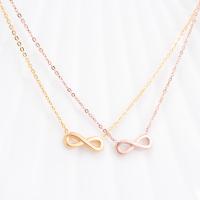 Titanium Steel Necklace, Infinity, plated, rolo chain & for woman, more colors for choice, 18mm, Sold Per Approx 15.7 Strand