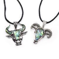 Zinc Alloy Jewelry Necklace with Abalone Shell antique silver color plated nickel lead & cadmium free Sold By PC