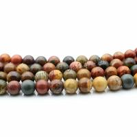 Picasso Jasper Beads, Round, polished, DIY & different size for choice, mixed colors, Sold Per Approx 15 Inch Strand