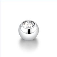 Stainless Steel Belly Ring 316L Stainless Steel Round with rhinestone Sold By Lot