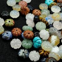 Mixed Gemstone Beads, Natural Stone, Pumpkin, polished, random style & DIY, mixed colors, 5x10mm, 10PCs/Lot, Sold By Lot