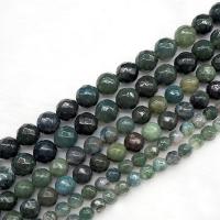 Natural Moss Agate Beads polished DIY Sold Per Approx 15.7 Inch Strand